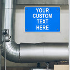 Aluminum Weatherproof Metal Sign Multiple Sizes Custom Personalized Text Here Blue White Notice Travel Horizontal Street Signs 24x18Inches