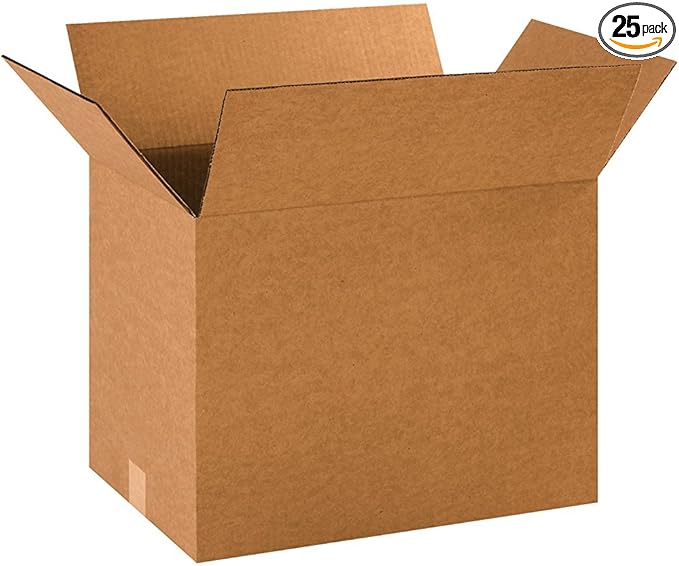 BOX USA Shipping Boxes 18"L x 12"W x 14"H, 25-Pack Medium Corrugated Cardboard Boxes for Shipping, Mailing, Packing, Packaging and Storage
