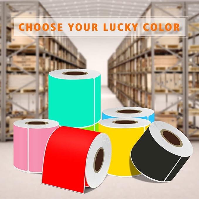PARLAIM 3 X 5 Inch 250 Per Roll Rectangle Inventory Color Coding Labels,Roll Square Label Stickers for Home Red