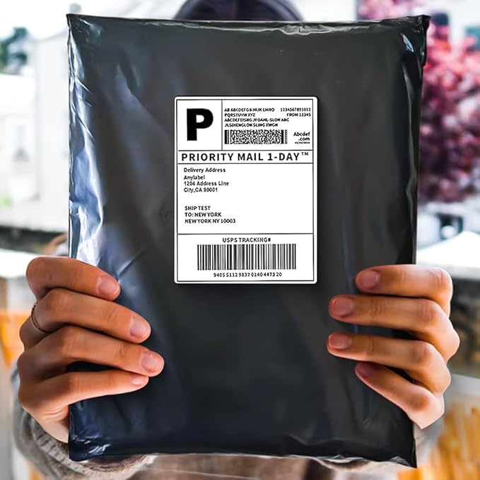 POLYSELLS 100 pcs 10x13 Inches Black Poly Mailers Shipping Envelopes, Strong Adhesive Sealing, Waterproof, and Tear-resistant Postal Mailing Bags for Clothing, Books, and Accessories