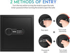 RPNB Deluxe Safe and Lock Box,Digital Keypad Safe Box,Steel Alloy Small Safes, Keypad Lock,Perfect for Home Office Hotel Business Jewelry Cash Use Storage,1.2 Cubic Feet