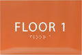 6" X4" Floor 1 Sign - ADA Compliant Tactile Graphics Grade 2 Braille Text | Wall Mount Plastic Directional Assistance, Floor Number Sign for Office, Schools, Hospitals, Apartments