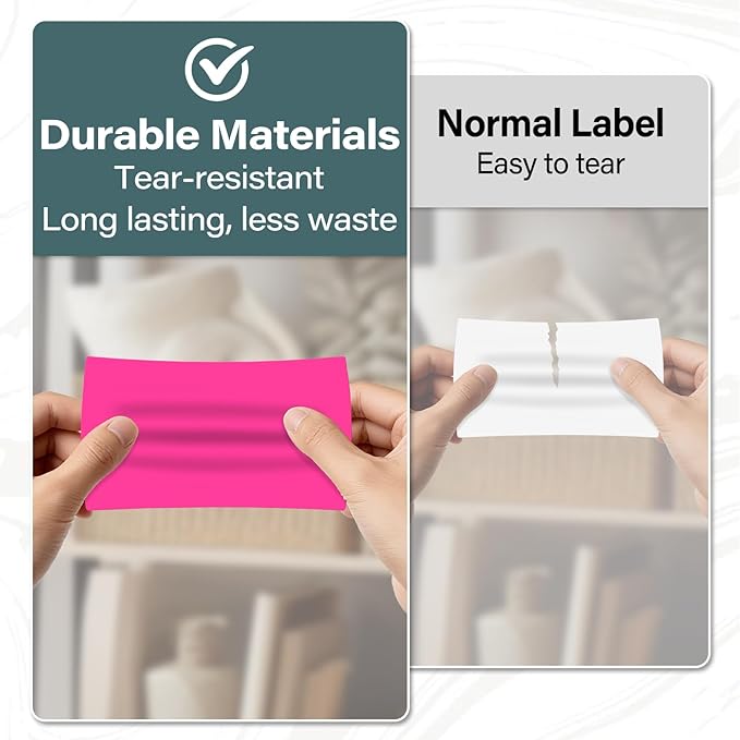 500 Pcs Large Moving Labels for Boxes 3 ×5 Inch Vinyl Self Adhesive Rectangle Stickers Color Coding Labels Waterproof Removable for Storage Bins Classroom Office Warehouse, Fluorescent Pink