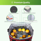 Iknoe Large Cooler Bag Collapsible 24 Can Insulated Bags Leakproof Lunch Cooler Tote with Multi-Pockets for Adult Insulated Thermal Bag for Beach, Picnic, Office Work(Red)