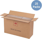 Hoikwo 8x5x3 Shipping Boxes Set of 25, White Corrugated Cardboard Box for Small Business for Packaging Mailing
