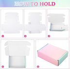 Spakon 50 Packs Shipping Boxes Cardboard Corrugated Mailer Packaging Boxes for Small Business Cute Small Box Cardboard Carton Box Mailers for Packaging Product(Candy Color,9 x 6 x 2.36 Inches)