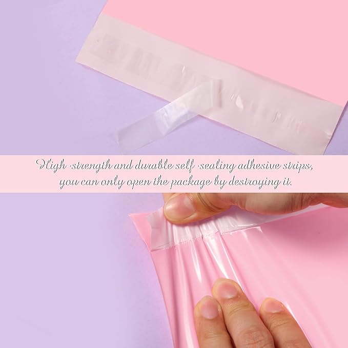 Outus 120 Pcs Poly Mailer Envelope 4 Sizes Shipping Bags Self Adhesive Clasp Envelope Self Adhesive Tear Proof Mailing Covers(13 x 17 In, 15 x 20 In, 16 x 22 In, 18 x 24 in,Pink)