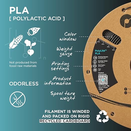 Polymaker PLA Filament, Olive Green 3D Printing PLA Filament 1.75mm 1kg - PolyLite 3D Printer PLA Filament, Dimensional Accuracy +/- 0.03mm, Compatible with Most 3D Printer, Olive Green