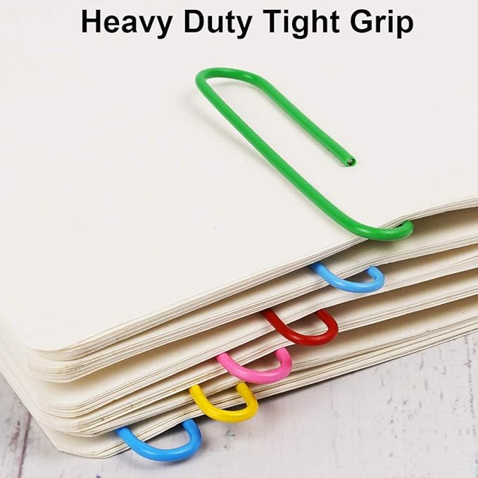 Paper Clips?100PCS Paper Clips Large 2 Inch (50mm), Durable & Rust Resistant Colored Paper Clips Ideal for Office School and Personal Document Organization