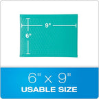Quality Park Bubble Mailers, 6 x 9 Inch, Teal Poly Mailers, Padded Envelopes, Shipping Envelopes, Water Resistant, Self Seal, 50 Per Box (QUA85857)