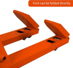 Tory Carrier Mini Pallet Jack Trucks, 2200 lbs Capacity 31.5" x 15" Forks, Small Size Narrow Manual Pallet Lift, Foldable Forks and Handle, Orange