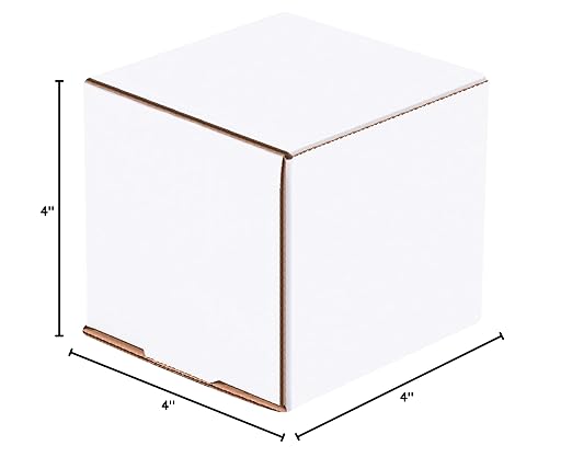 BOX USA Shipping Boxes Small 4"L x 4"W x 4"H, 50-Pack | Corrugated Cardboard Box for Packing, Moving and Storage