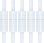 PSBM Stretch Wrap with Handles, 4 Pack, 10 Inch x 1000 Feet, 70 Gauge, Clear Plastic Cling with Extended Core Handles Built in
