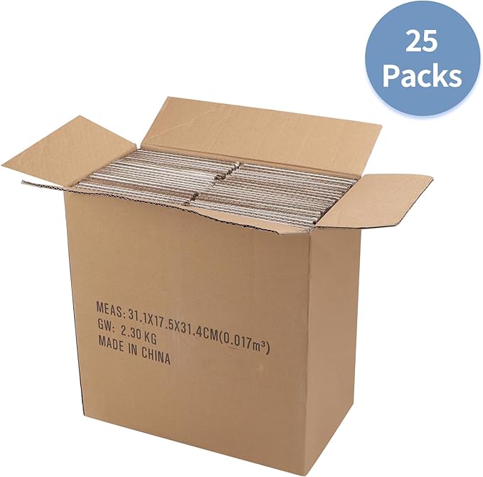 Hoikwo 6x6x6 Shipping Boxes Set of 25, White Corrugated Cardboard Box for Small Business for Packaging Mailing