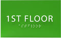 6" X4" 1st Floor Sign - ADA Compliant Tactile Graphics Grade 2 Braille Text Wall Sign| Directional Assistance, Floor Number Sign for Office, Schools, Hospitals, Apartments