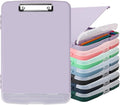 SFLHHDM Purple Clipboard, Clip Board 8.5x11, Teacher Clipboards with Storage, Plastic Clipboard with Pen Holder, Clipboards Storage for Women Teachers Work, School & Office Supplies