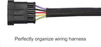 25ft - 1.5 inch PET Expandable Braided Sleeving – Black – Alex Tech Braided Cable Sleeve