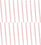 PATIKIL 20 Pcs Loose-Leaf Paper Binding Clamps, Pink Plastic Paper Organizers Notebook Fasteners Reusable Prong Binder Clip for Home Office File Report Chart Documents