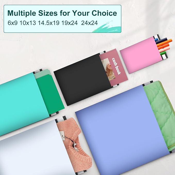 Poly Mailers 14.5x19, Large Shipping Bags 100 Pack, Poly Bags For Shipping with Self Seal Adhesive, Waterproof and Tear-Proof Mailing Envelopes for Small Business (Teal）