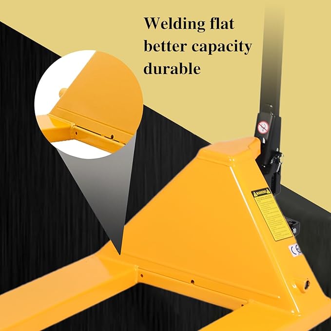 Heavy Duty Pallet Jack - 5500lbs Capacity, 3" Fork Lowered Height, Narrow Aisle Pallet Truck (71.4"), Durable Hydraulic System, 48×21" Fork