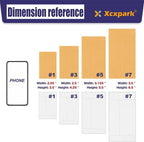 500 PCS #7 Coin Envelopes, 3.5 x 6.5 inches White Kraft Envelopes Classic Small Parts Envelopes with Self Adhesive Gummed Flap for Coins, Cash, Credit Cards, Seeds