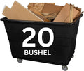 Commercial 20 Bushel Utility Cart with Steel Base, Poly Box Basket Truck, Laundry Cart, and Rolling Trash Bin, 51.5-Inch x 35.5-Inch x 36-Inch, 1000 Pound Weight Capacity, Black