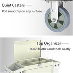 Heavy Duty Metal Housekeeping Janitorial Cart with Wheels,Silent Casters,Locking Large Capacity Cabinets,Cleaning cart for Housekeeping/Commercial Facility/Hotel/Stadium/School