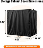 Kasla Storage Cabinet Cover, Outdoor Chest Storage Waterproof Cover, Weatherproof Cabinets Covers for Kitchen Patio Garden Backyard - 52"Lx30"Wx43"H