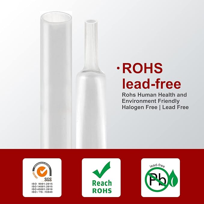 Chanzon 3:1 Ratio - 80ft Roll - Heat Shrink Tubing 1-1/4" (30mm) - Marine Grade Waterproof Adhesive Lined - (25M Total Length) Clear/Transparent Polyolefin Sleeving Wrap Shrinking 3 to 1 Ratio 1pcs
