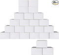 PETAFLOP Shipping Boxes 11x6x6, White Mailer Corrugated Cardboard Box for Small Items Shipping, 25 Pack