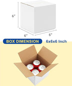 40-Pack-Small-Shipping-Boxes-6x6x6, Corrugated-Cardboard-Boxes-for-Packaging-Small-Business, White-Boxes-Mailers