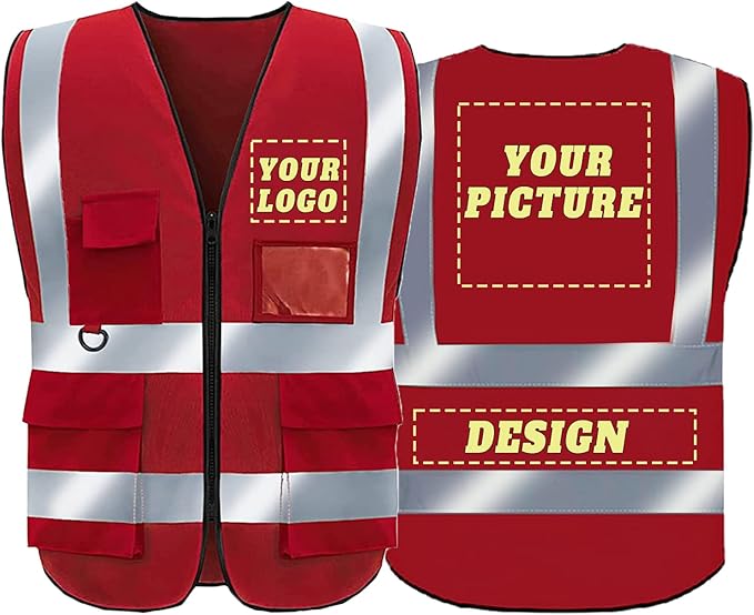 BeautyWill Custom Safety Vest Logo Class 2 High Visibility Reflevtive Vest Outdoor Protective Workwear
