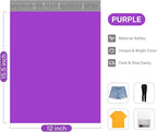 Metronic Poly Mailers 12x15.5 200 Pack Large Shipping Bags，Strong Adhesive Mailing Bags, Waterproof and Tear-Proof Multipurpose Envelopes for Clothing, Small Business,Boutique, Postal Bags Purple
