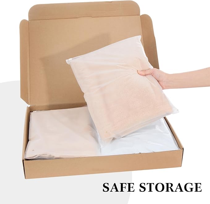 Outus 50 Pcs Mailers with 50 Pcs Poly Zipper Clothes Packaging Bags 4 Sizes Self Adhesive Shipping Mailers Frosted Zipper Plastic Bags for Clothing Small Business Flexible Mailing