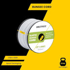 Bungee Cord Elastic Shock Cord 1/8" x 100' Bungee Rope for DIY, Tie Downs, Kayak and Outdoor - White&Black