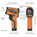 -40℉ to 1922℉ TEMIRUP Infrared Thermometer Temperature Gun with Thermocouple Probe, 30:1 Pyrometer High Temp Thermometer for Cooking Oven, Engine, Kiln, Forging, Industrial, Adjustable Emissivity