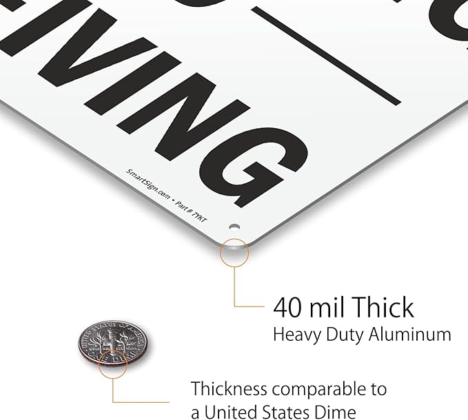 SmartSign-S-5803-AL-14 "Shipping And Receiving" Sign | 10" x 14" Aluminum - Black on White