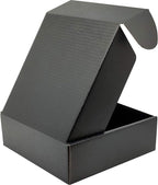 Small Black Shipping Boxes for Small Business Pack of 25-6x6x2 inches Cardboard Corrugated Mailer Boxes for Shipping Packaging Craft Gifts Giving Products