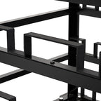 Trafford Industrial Stanchion Post Cart, 24 Posts, Horizontal Padded Storage and Locking Wheels for Safety