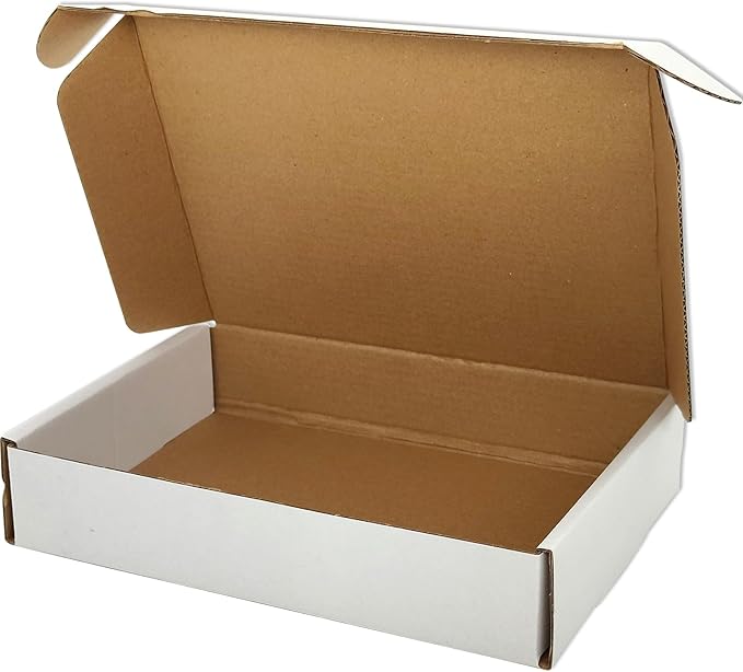 Small White Shipping Boxes for Small Business Pack of 25-11x8x2 inches Cardboard Corrugated Mailer Boxes for Shipping Packaging Craft Gifts Giving Products