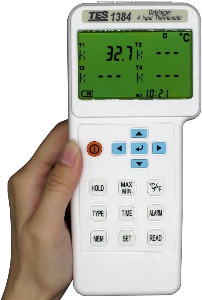 TES 1384 4 Input Thermometer/Datalogger