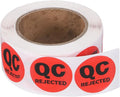 PATIKIL 360 Pcs 1 Roll QC Rejected Labels, 1 Inch Circle Inventory Control Adhesive Round Labels Food Service Quality Control Stickers for Warehouse Management Inspection, Red