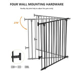 Bonnlo 188'' Wide Baby Gate Playpen 8 Panel Adjustable Play Yard Metal Dog Gate with Door Fireplace Christmas Tree Fence for Pet/Child/Toddler