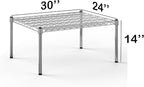 24''W x 30''L x 14''H Chrome Plated Wire Dunnage Rack | Off The Floor Storage