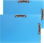 Acocony 11x17 Clipboard Double Clip Extra Large Clipboard Low Profile Clip 11 x 17 Clipping Board Plastic Blue Pack of 2