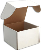 6x6x4 inches Small Shipping Boxes Set of 25 - White Mailer Corrugated Cardboard Boxes for Shipping Packaging Mailing Products