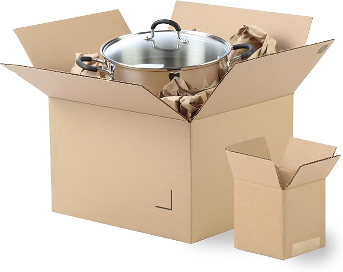 The Boxery 10"x7"x2" Brown/Kraft Corrugated Cardboard Shipping Boxes 100-Pack | Mailing, Packing, Moving & Storage for Business/Home – Durable - Eco-Friendly, Recyclable - Made in the USA