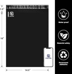 POLYSELLS 50 pcs 14.5x19 Inches Black Poly Mailers Shipping Envelopes, Strong Adhesive Sealing, Waterproof, and Tear-resistant Postal Mailing Bags for Clothing, Books, and Accessories