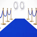Preboun 3.9 x 60 ft Carpet Runner for Party Felt Runway Rug Runner Rug with Carpet Tape for Halloween Wedding Christmas Xmas Thanksgiving Outdoor Accessories Wedding Party Hallway(Royal Blue)