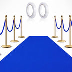 Preboun 3.9 x 60 ft Carpet Runner for Party Felt Runway Rug Runner Rug with Carpet Tape for Halloween Wedding Christmas Xmas Thanksgiving Outdoor Accessories Wedding Party Hallway(Royal Blue)
